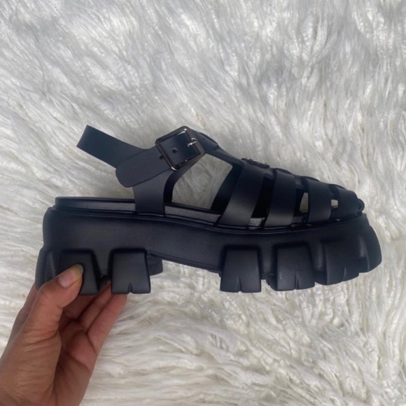 Prada Black Strappy Sandals - Picture 5 of 10